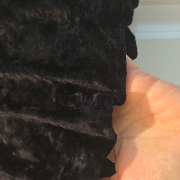 Vintage Y2K Juicy Couture Bubble Skirt S Micro Mini Velvet Black Drawstring - Picture 8 of 9